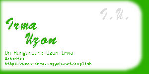 irma uzon business card